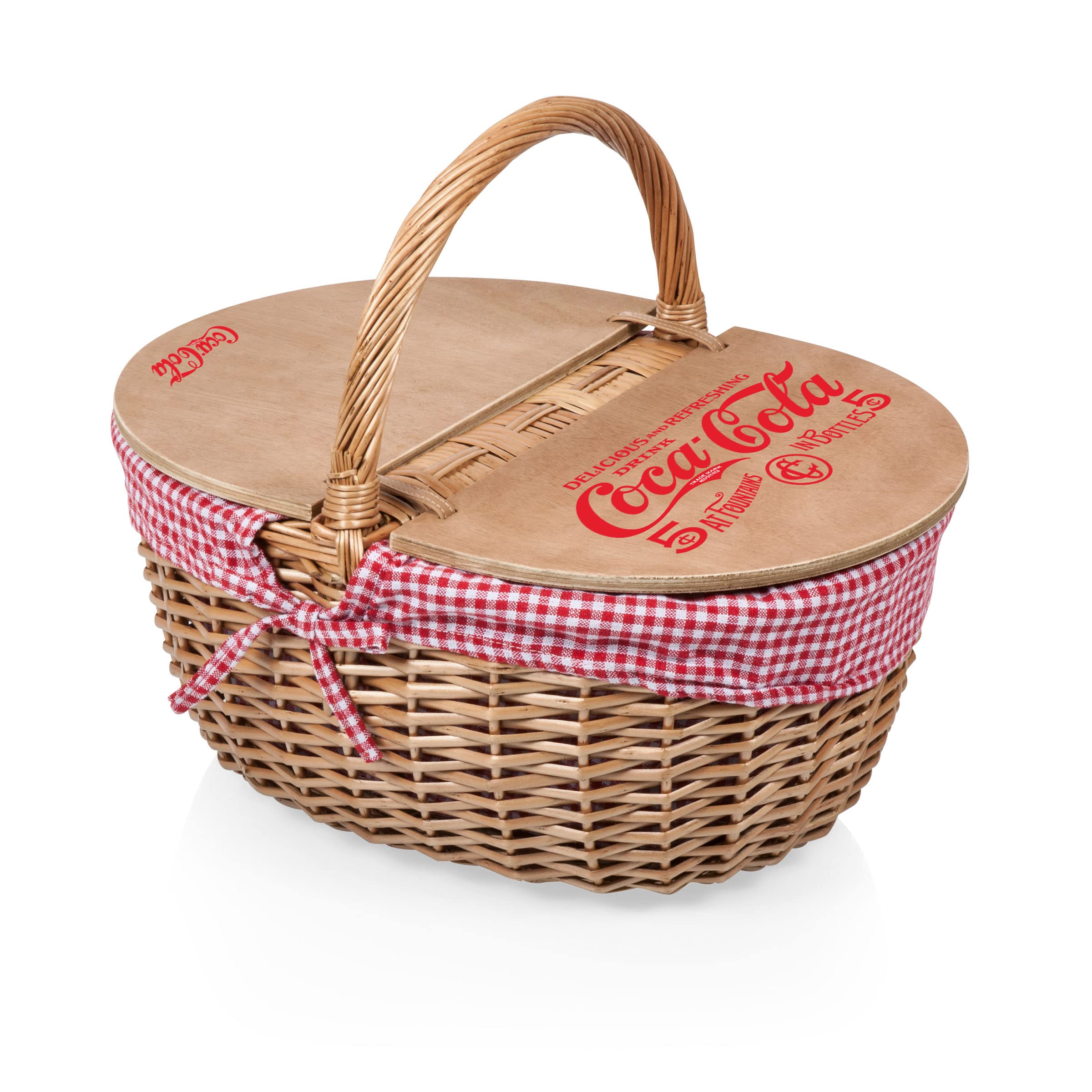 美品　Vintage picnic basket Vintage Woven Picnic Basket – Olde Tyme Marketplace